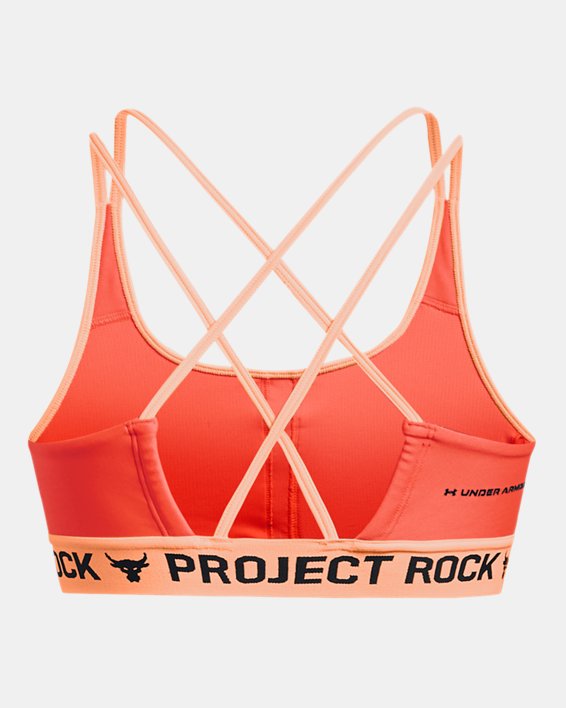 Women's Project Rock Crossback Family Sports Bra, Orange, pdpMainDesktop image number 11